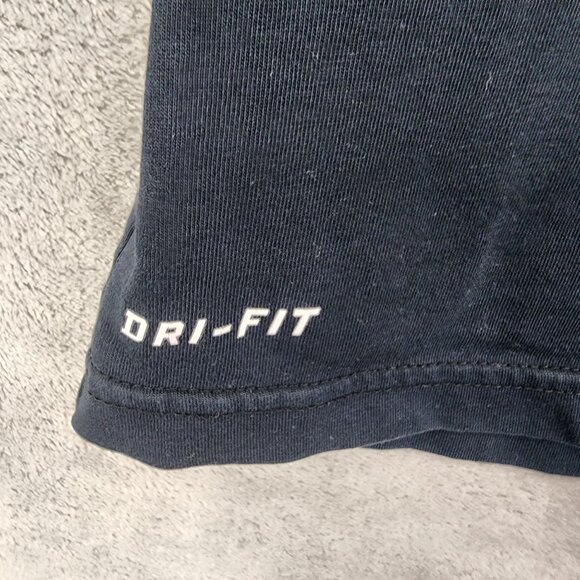 Men's Black Nike Dri-Fit Shirt Graphic Swoosh Short Sleeve Crew Neck Size L - Picture 3 of 11